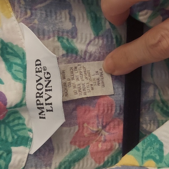 BLAIR Vintage Floral Short Sleeve Button Down Collared Boxy Style Top - Picture 2 of 9